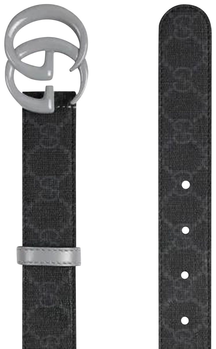Gucci GG Supreme Monogram Belt BlackGrey