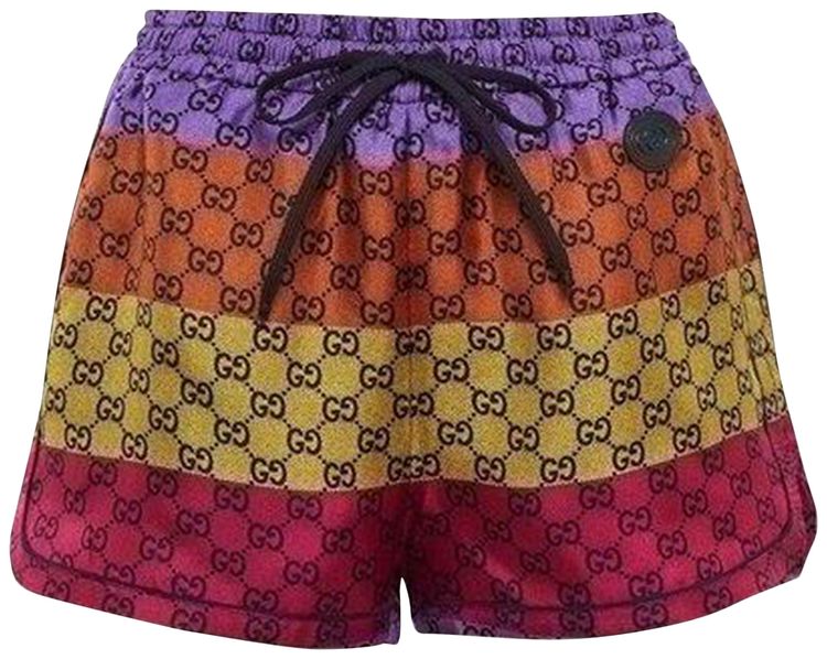 Gucci Silk Striped Shorts Multicolor