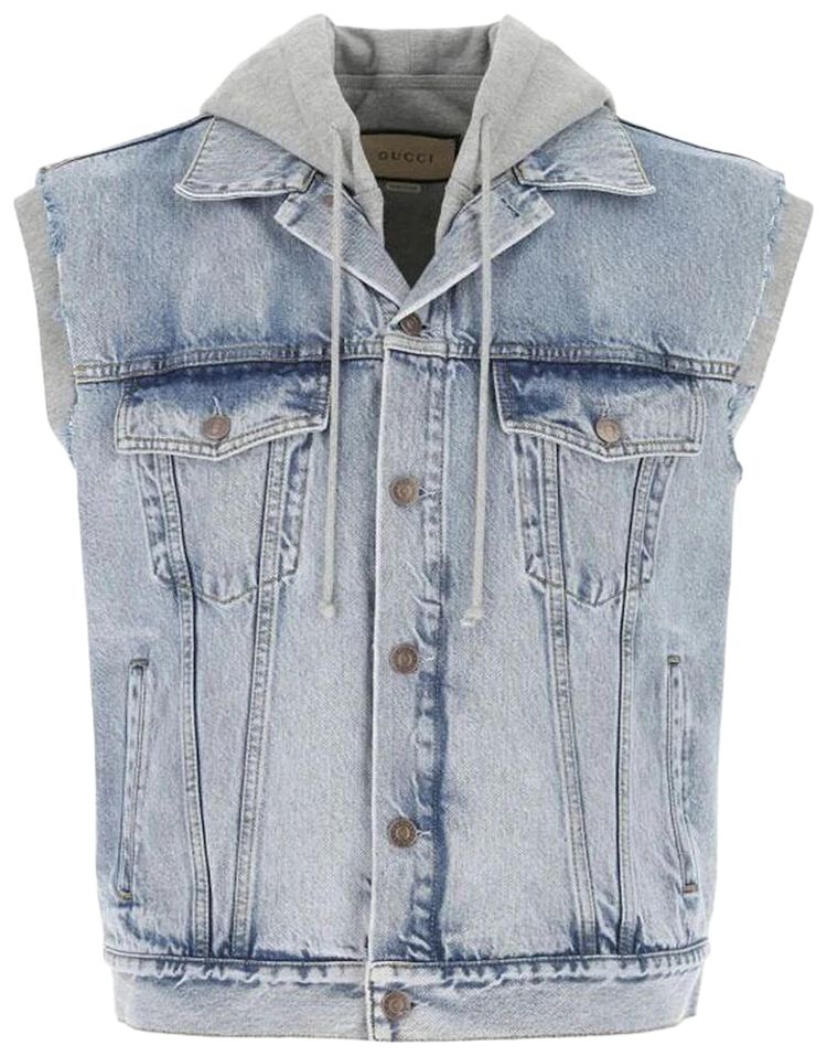 Gucci Denim Sleeveless Jacket Blue