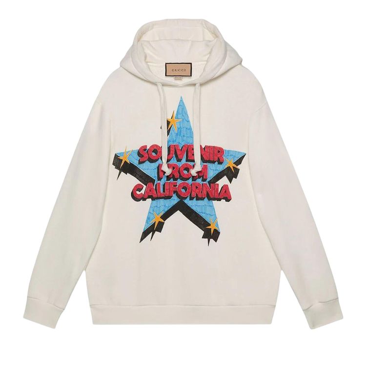 Gucci Souvenir From California Printed Hoodie White