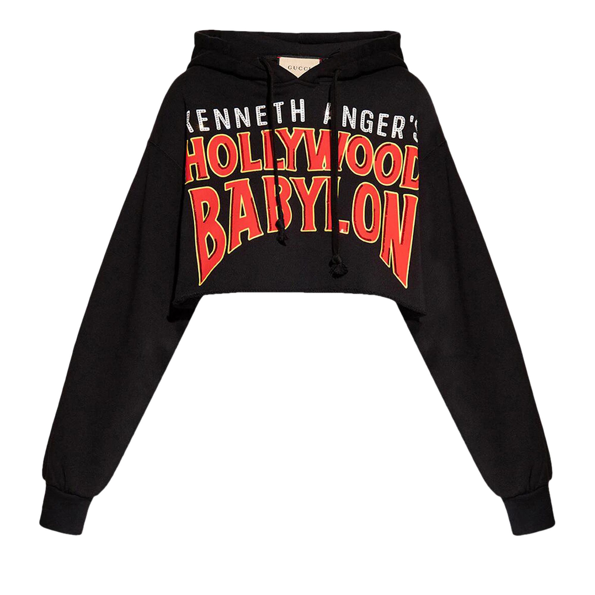 Buy Gucci Hollywood Babylon Cropped Hoodie 'Black' - 688197 XJEF7