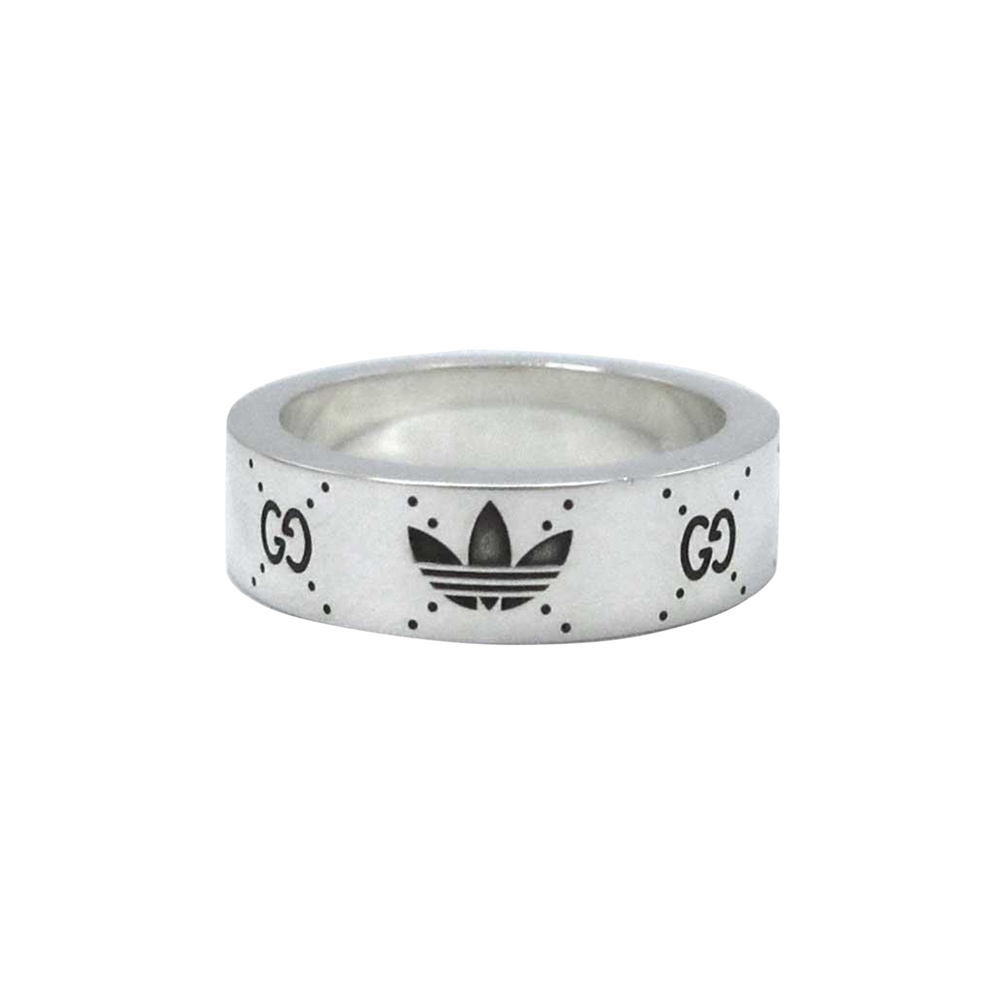 Buy Gucci x adidas Engraved Interlocking G Ring 'Silver' - 702764