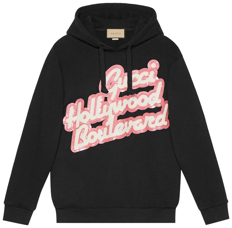 Gucci Hollywood Boulevard Sequinned Hoodie Black