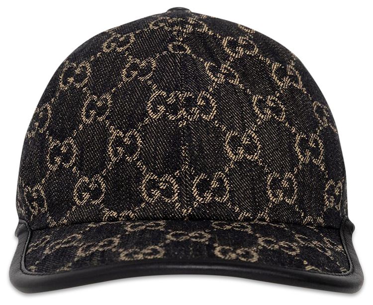 Gucci Logo Denim Baseball Cap Black