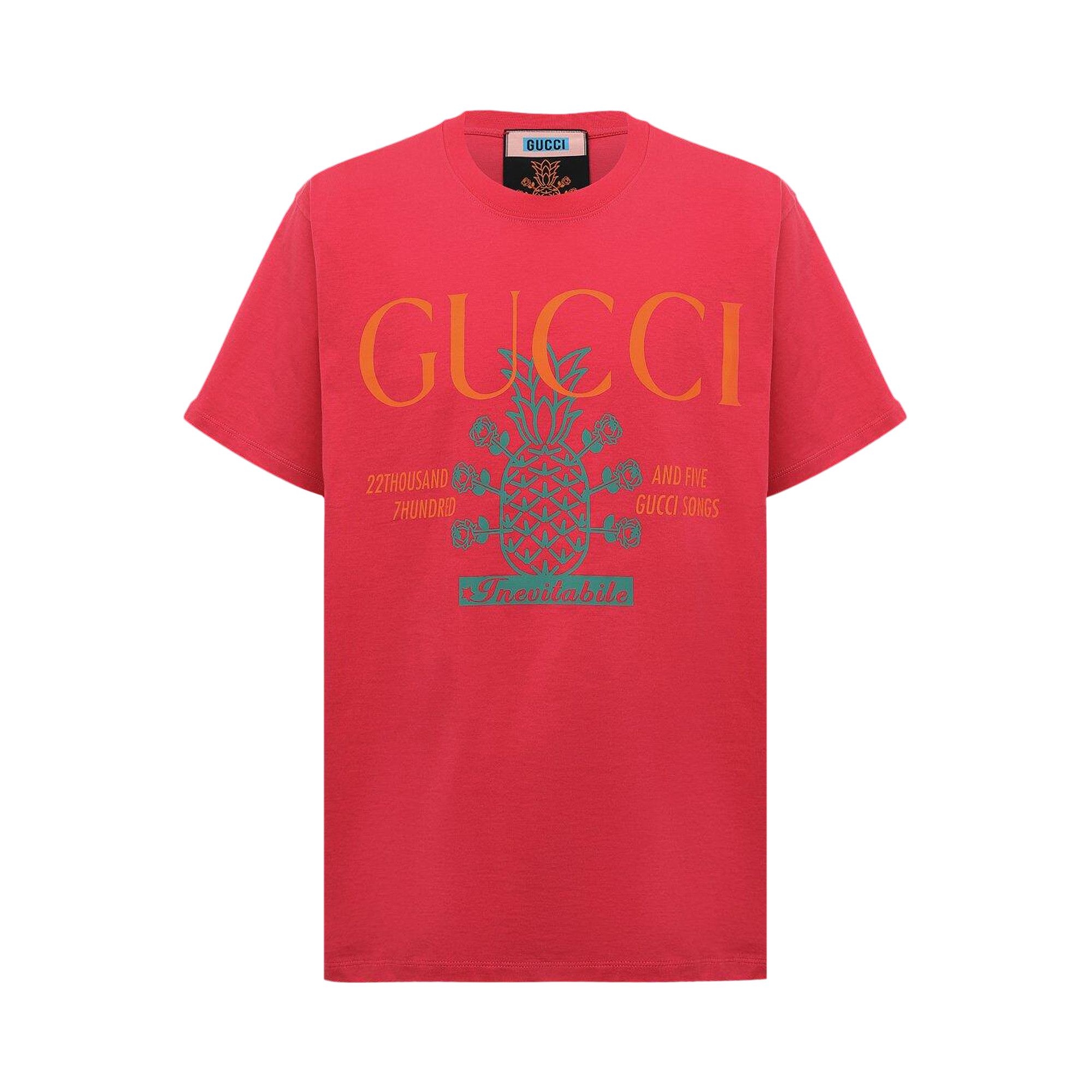 Buy Gucci Pineapple Collection T-Shirt 'Pink' - 616036 XJD20 5251