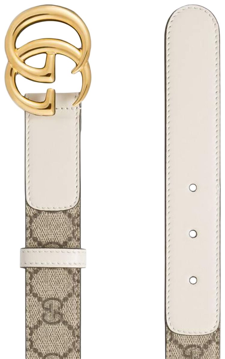 Gucci GG Buckle Belt White