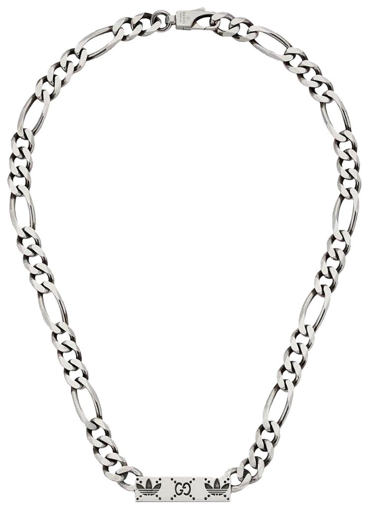 Gucci x adidas Gourmette Chain Necklace Silver