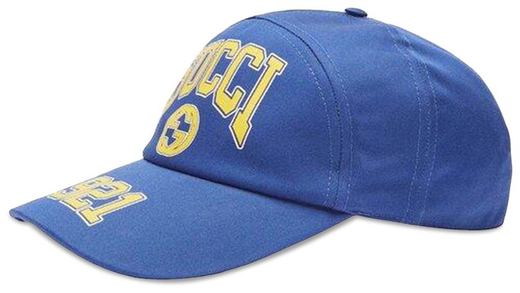 Gucci 1921 Logo Baseball Hat Blue