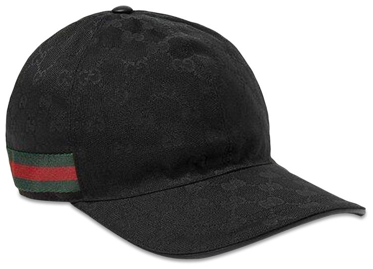 Gucci Original GG Canvas Baseball Hat With Web Black