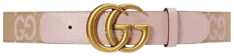 Gucci GG Marmont Jumbo GG Belt BeigeLight Pink