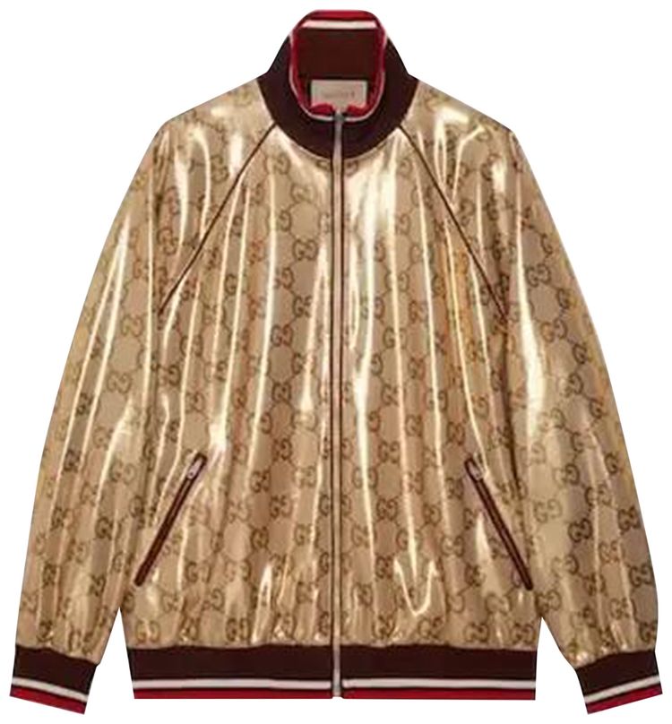 Gucci GG Technical Jersey Zip Jacket Gold