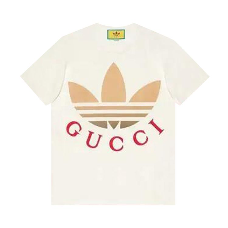 Gucci x adidas Logo T Shirt WhiteBeige