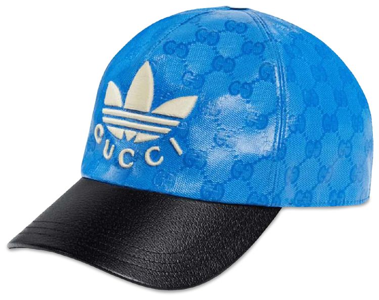 Gucci x adidas GG Allover Logo Cap BlueBlack