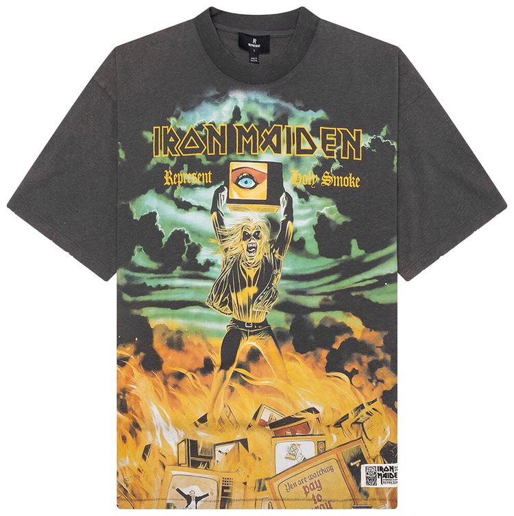 Represent Clo x Iron Maiden Holy Smoke Tee Ash