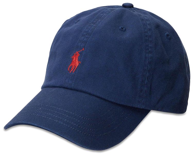 Polo Ralph Lauren Pony Logo Embroidered Cap Newport NavyRed