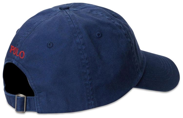 Polo Ralph Lauren Pony Logo Embroidered Cap Newport NavyRed