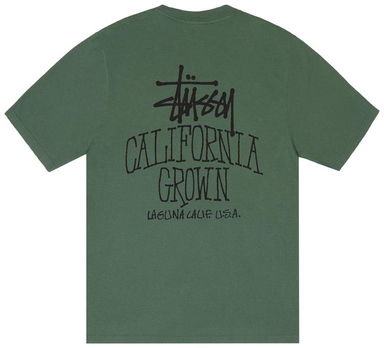 Stussy Cali Grown Tee Pigment Dyed Pine