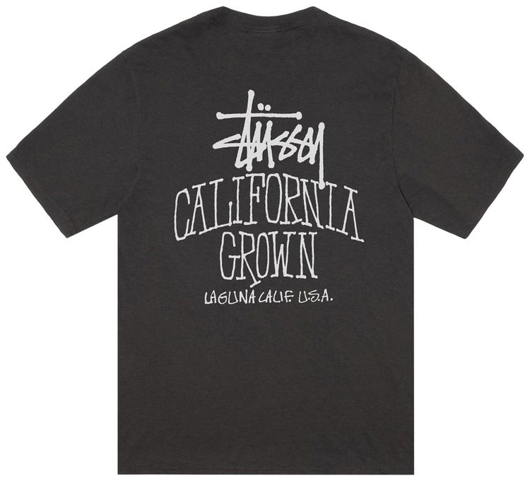 Stussy Cali Grown Tee Pigment Dyed Faded Black