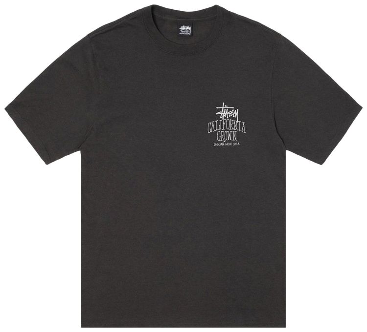 Stussy Cali Grown Tee Pigment Dyed Faded Black