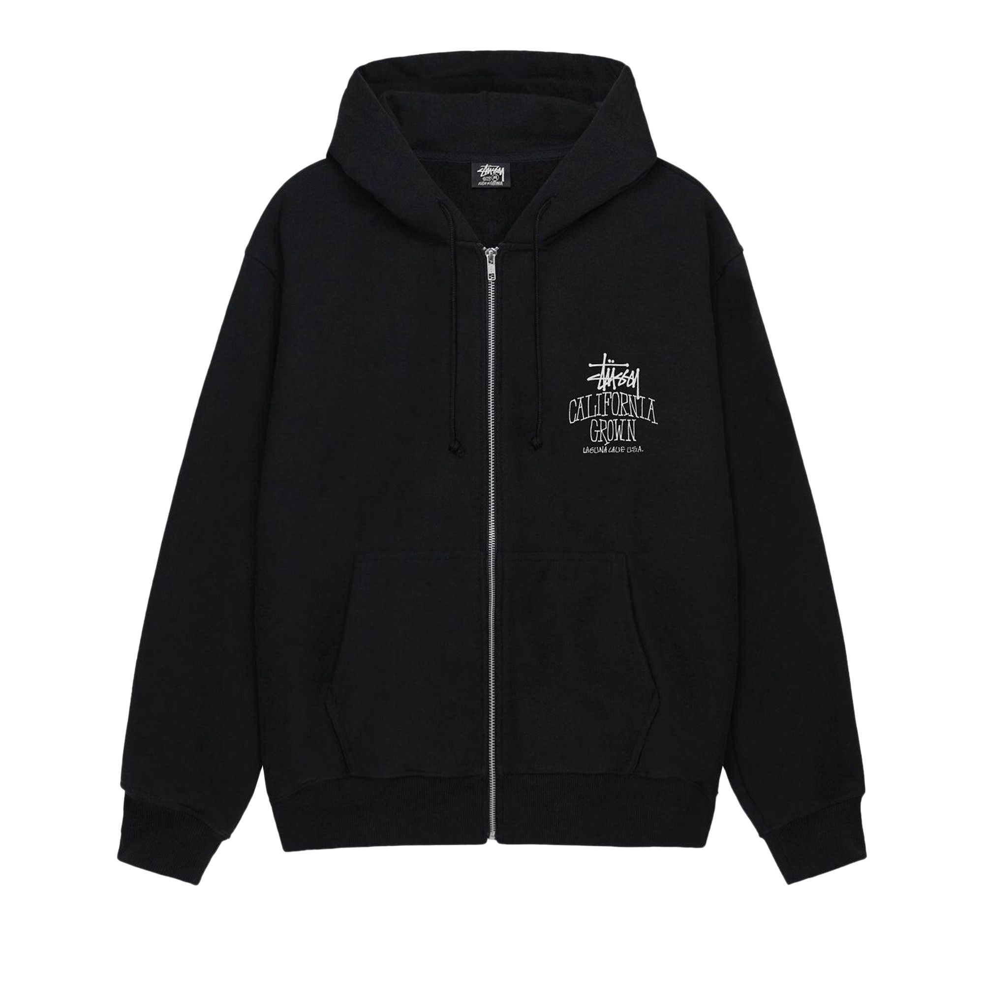 Buy Stussy Cali Grown Zip Hoodie 'Black' - 1975162 BLAC | GOAT