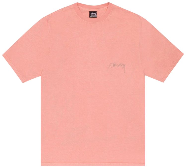 Stussy Smooth Reverse Tee Pigment Dyed Coral