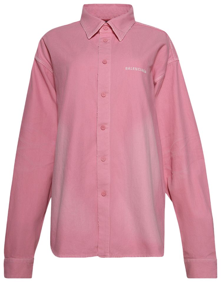 Balenciaga Denim Shirt Light Pink Balenciaga Shirt Buy Balenciaga