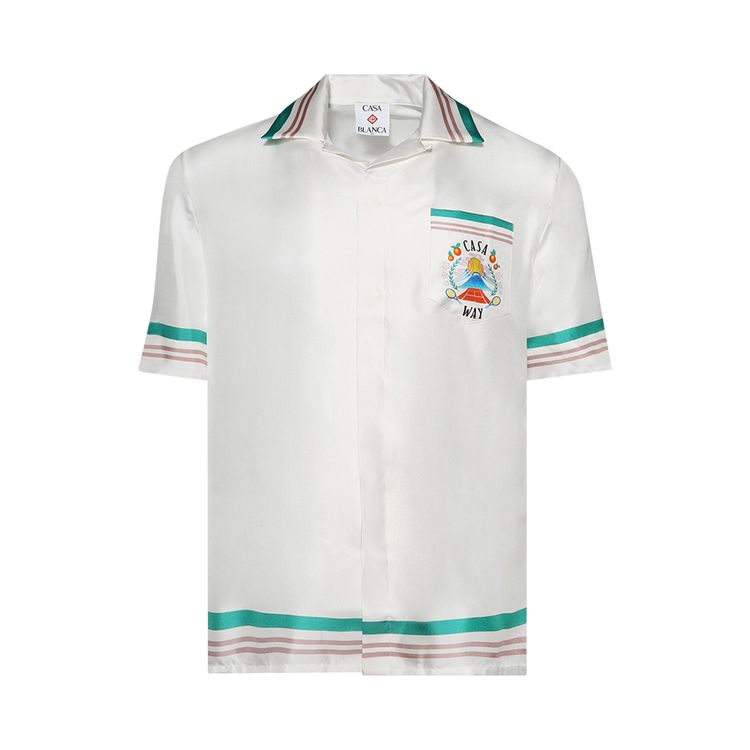 Casablanca Cuban Collar Short Sleeve Shirt Casa Way