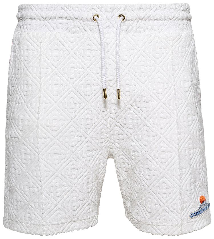 Casablanca Towelling Shorts Bright White