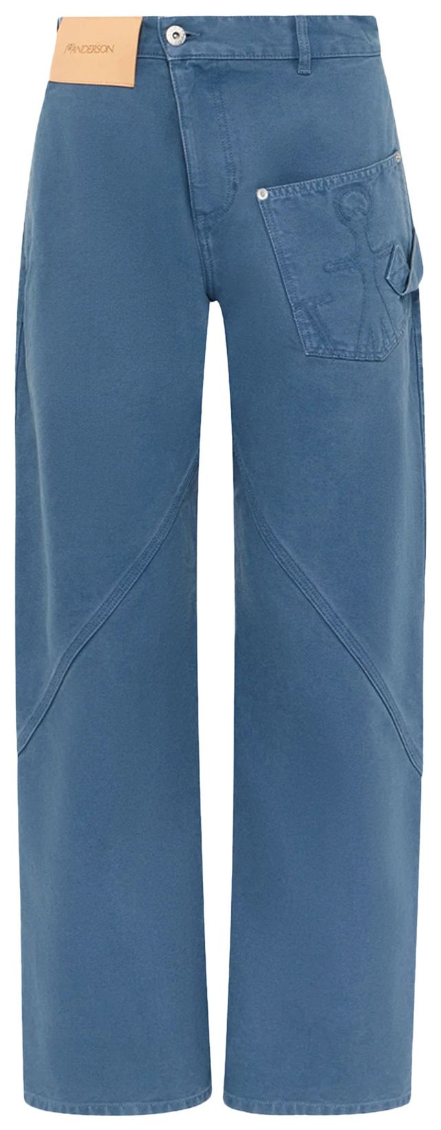JW Anderson Twisted Workwear Trousers Steel Blue