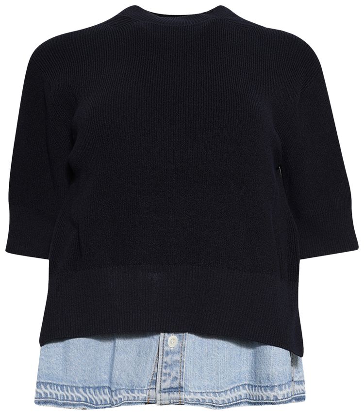 Sacai Denim x Knit Pullover NavyLight Blue
