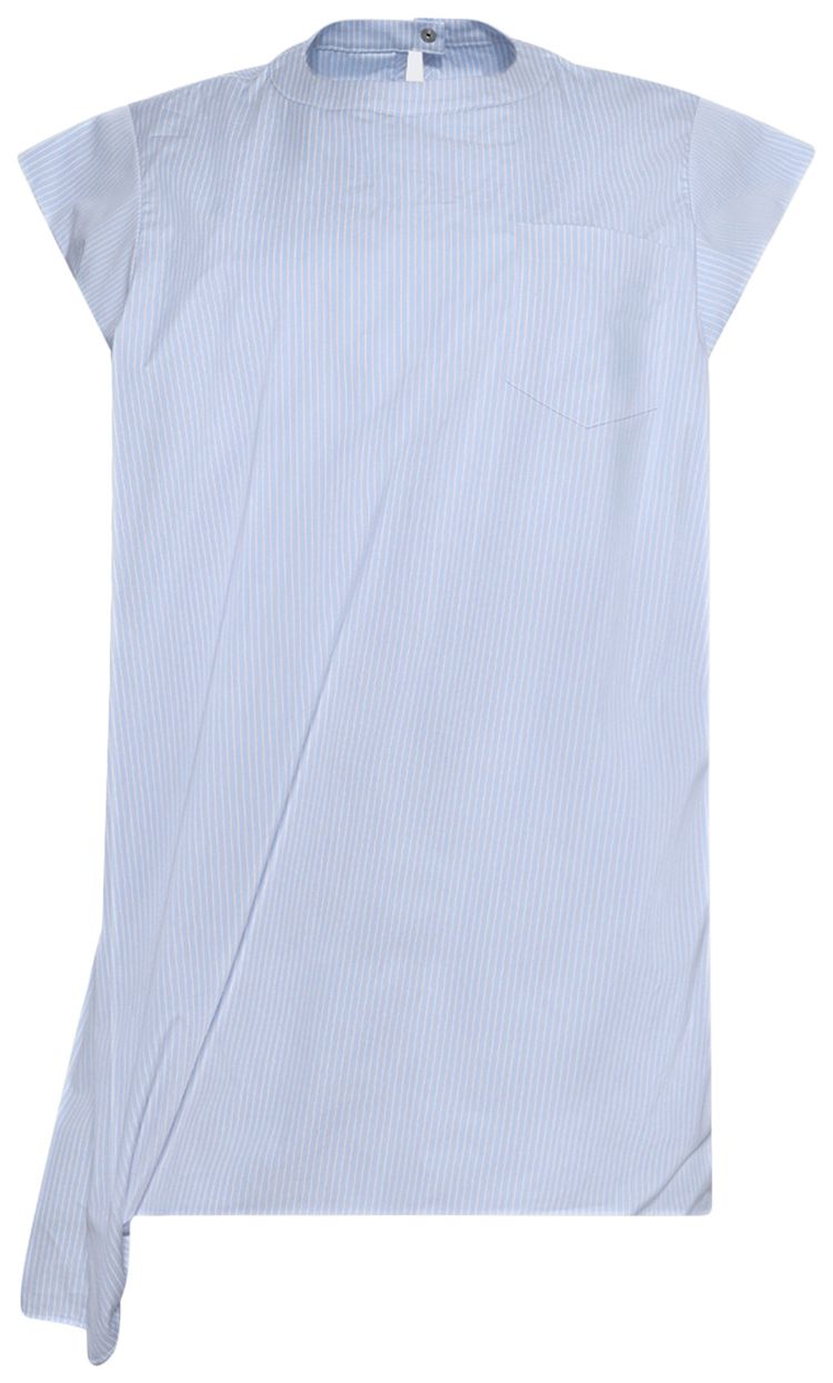 Sacai Cotton Poplin Pullover Light BlueStripe