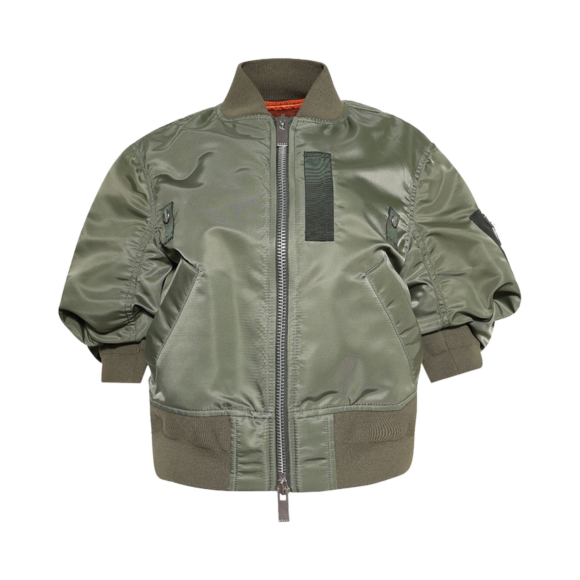 Buy Sacai Nylon Twill Blouson 'Khaki' - SCW 202 501 | GOAT