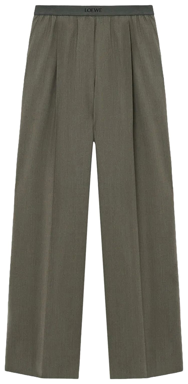 Loewe Trousers Khaki Green