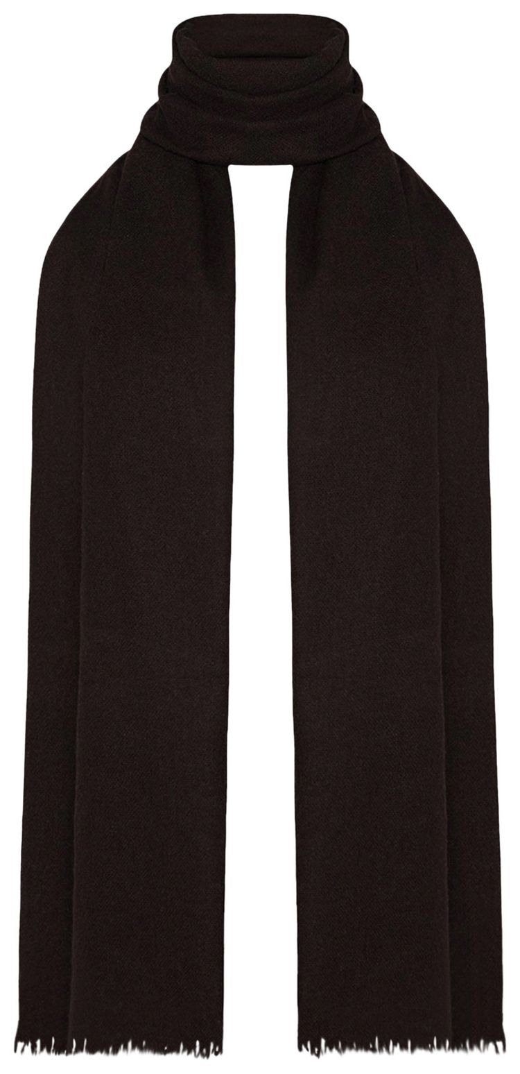 The Row Lentia Scarf Dark Brown