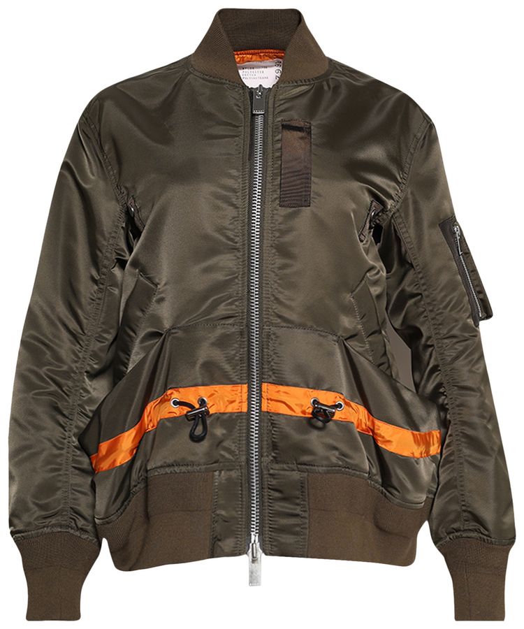 Sacai Nylon Twill Blouson Dark Khaki