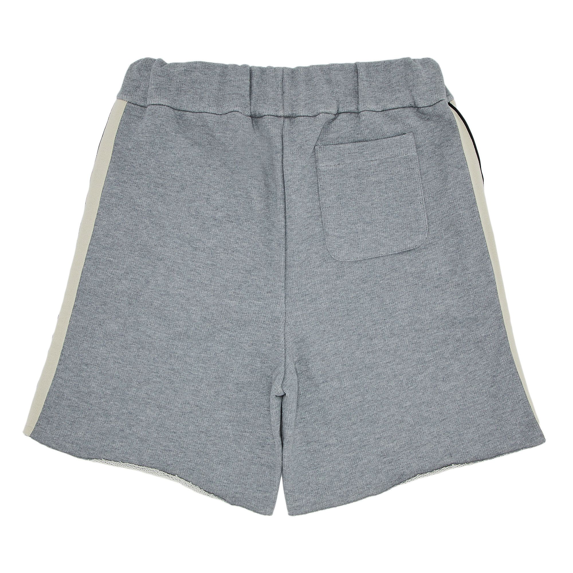 Buy Palm Angels Curved Logo Track Sweatshort 'Grey/Melange Buy Palm Angels Curved Logo Track Sweatshort 'Grey/Melange