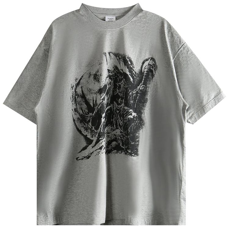 Vetements Goth Oversized T Shirt Grey Melange