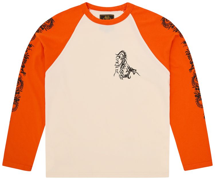 Corteiz Dragon Raglan Long Sleeve Orange