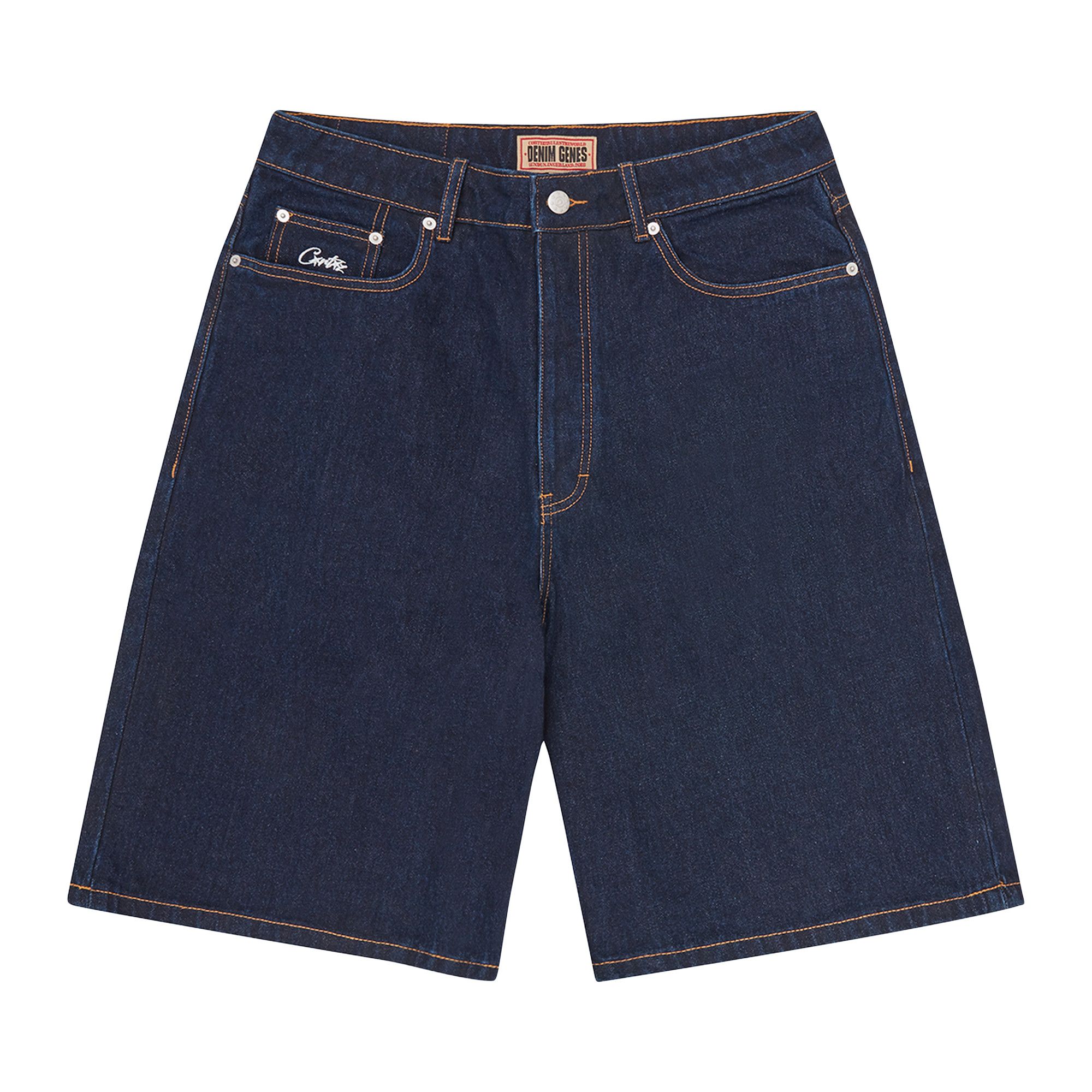 Buy Corteiz Dual Stripe Denim Short 'Washed Indigo' - CRTZ0124 373