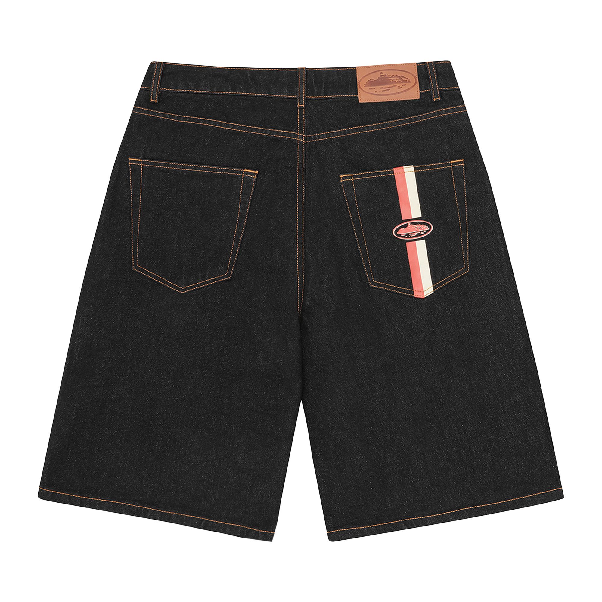 Buy Corteiz Dual Stripe Denim Short 'Washed Black' - CRTZ0124 177