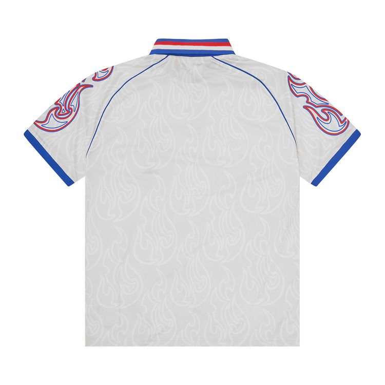 Corteiz Flames Football Jersey White