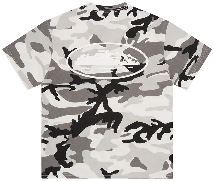 Corteiz Island Puff Print Tee Arctic Camo