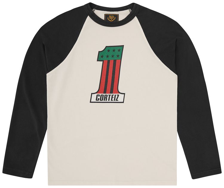 Corteiz Number 1 Raglan Long Sleeve Black