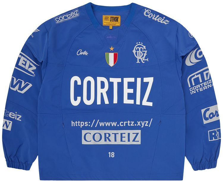 Corteiz Sponsors Training Pullover Blue