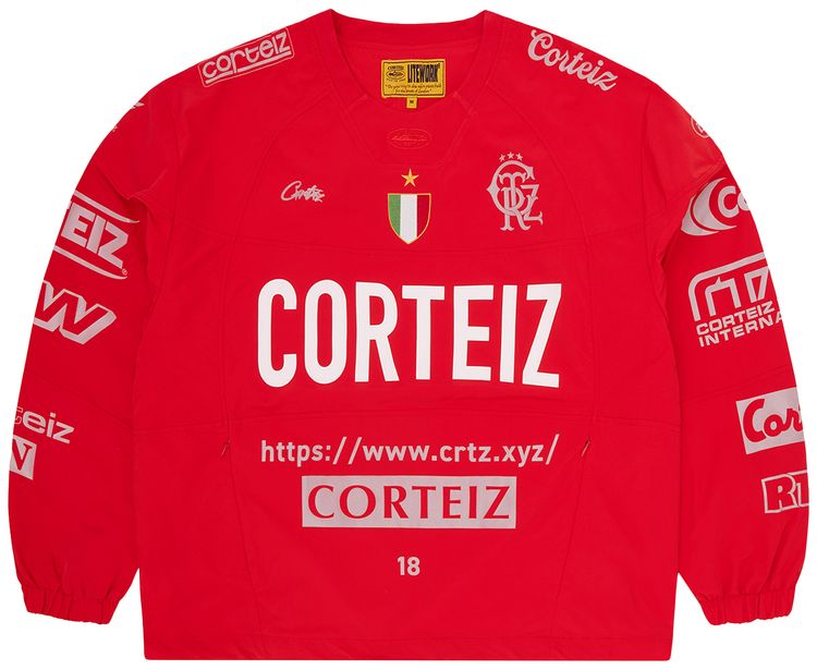 Corteiz Sponsors Training Pullover Red