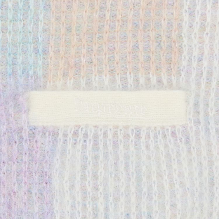 Supreme Brushed Grid Cardigan White