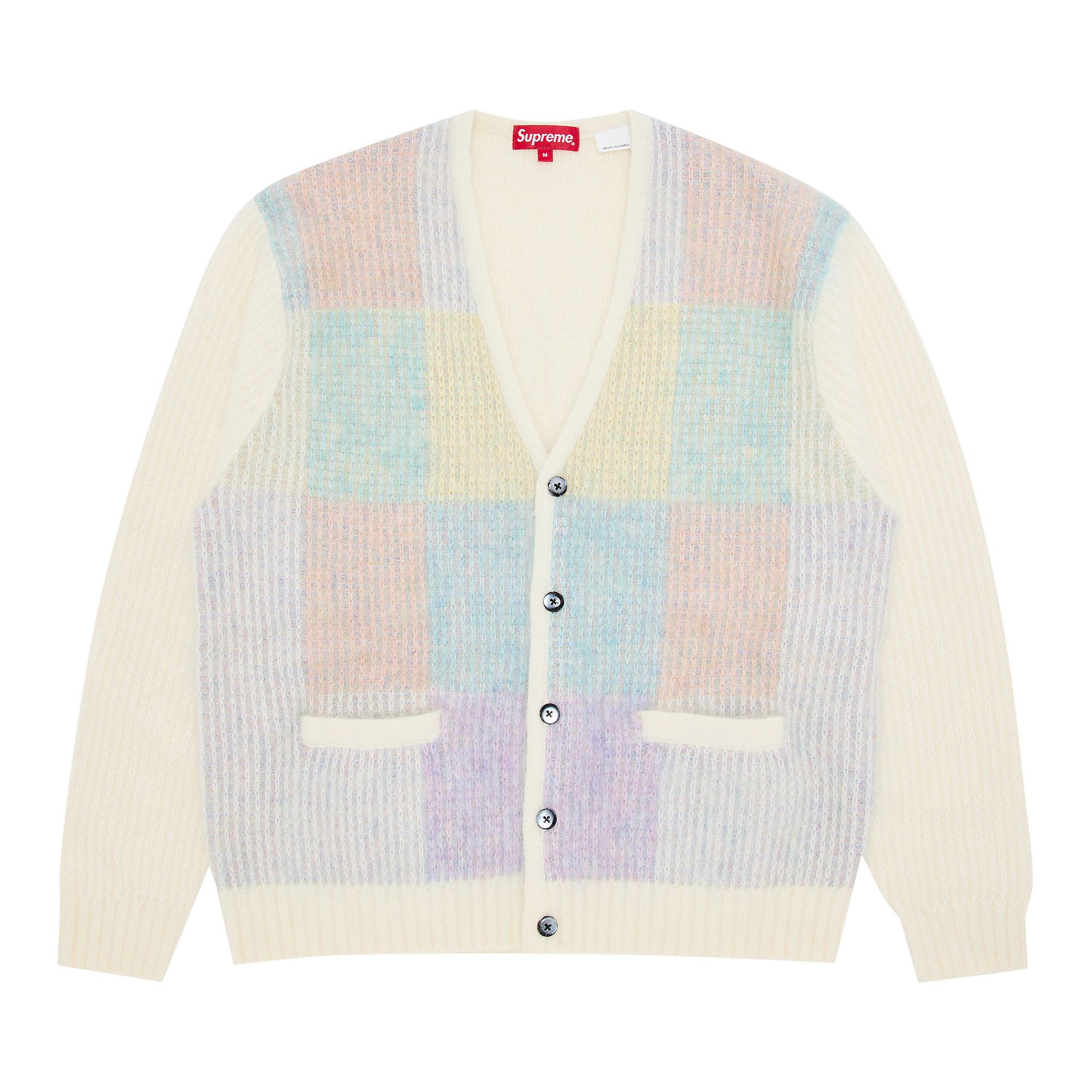 トップス Supreme Brushed Grid Cardigan Supreme Brushed Grid Cardigan (SS22) - $198