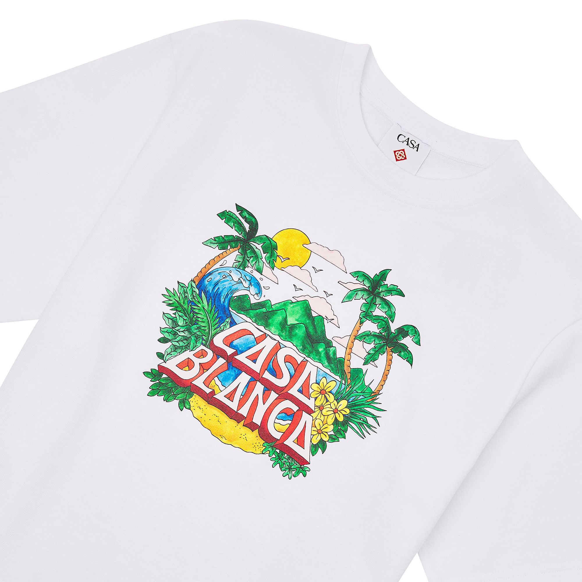 Buy Casablanca Casa Beach Wave Printed Oversized T-Shirt 'White