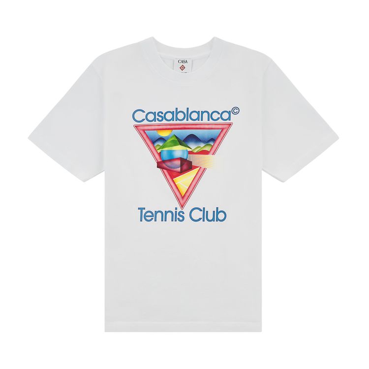 Casablanca Tennis Club Icon Printed T Shirt White