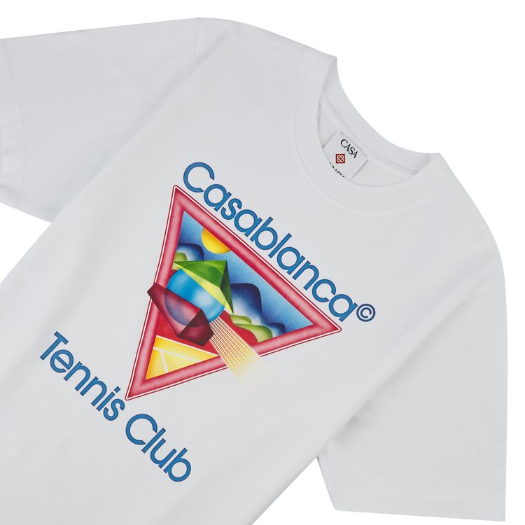 Casablanca Tennis Club Icon Printed T Shirt White